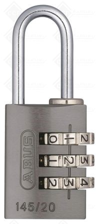 CADEADOS 145 20MM COMBINAÇÃO ALUMINIO PRATA BLISTER