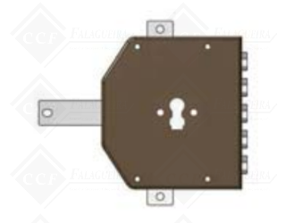 FECHADURA POTENT P/CILINDRO C/4TRANCAS (5 fechos) - Refª 581 CE ESQ