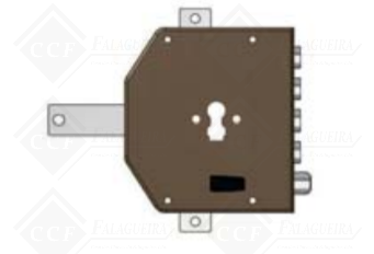 FECHADURA POTENT P/CILINDRO C/ 4 TRANCAS (4 fechos + 1 trinco) - Refª 582 CE DTA
