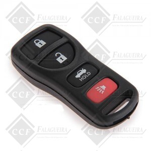 CARCAÇA (NIC 4) P/ COMANDO NISSAN - C/ 4 BOTÕES