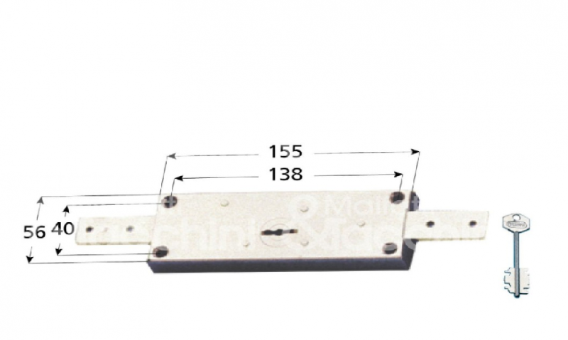 FECHADURA POTENT REF: 1600 - KA 10 CHAVES IGUAIS