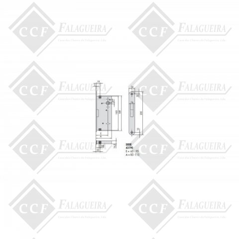 FECHADURA ANTIPANICO CISA 43110.66.0