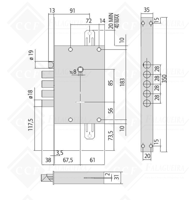 FECHADURA CISA - 1.57685.28.A - SEGURANÇA S/ CAMBIO FÁCIL l REF: 1443