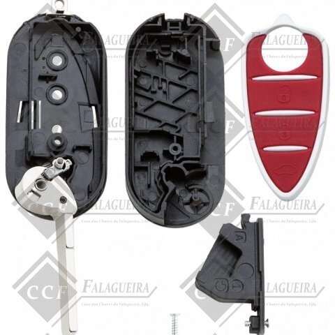 CARCAÇA SILCA (SIP22BRS8)-3BOTÕES P/ALFA ROMEU