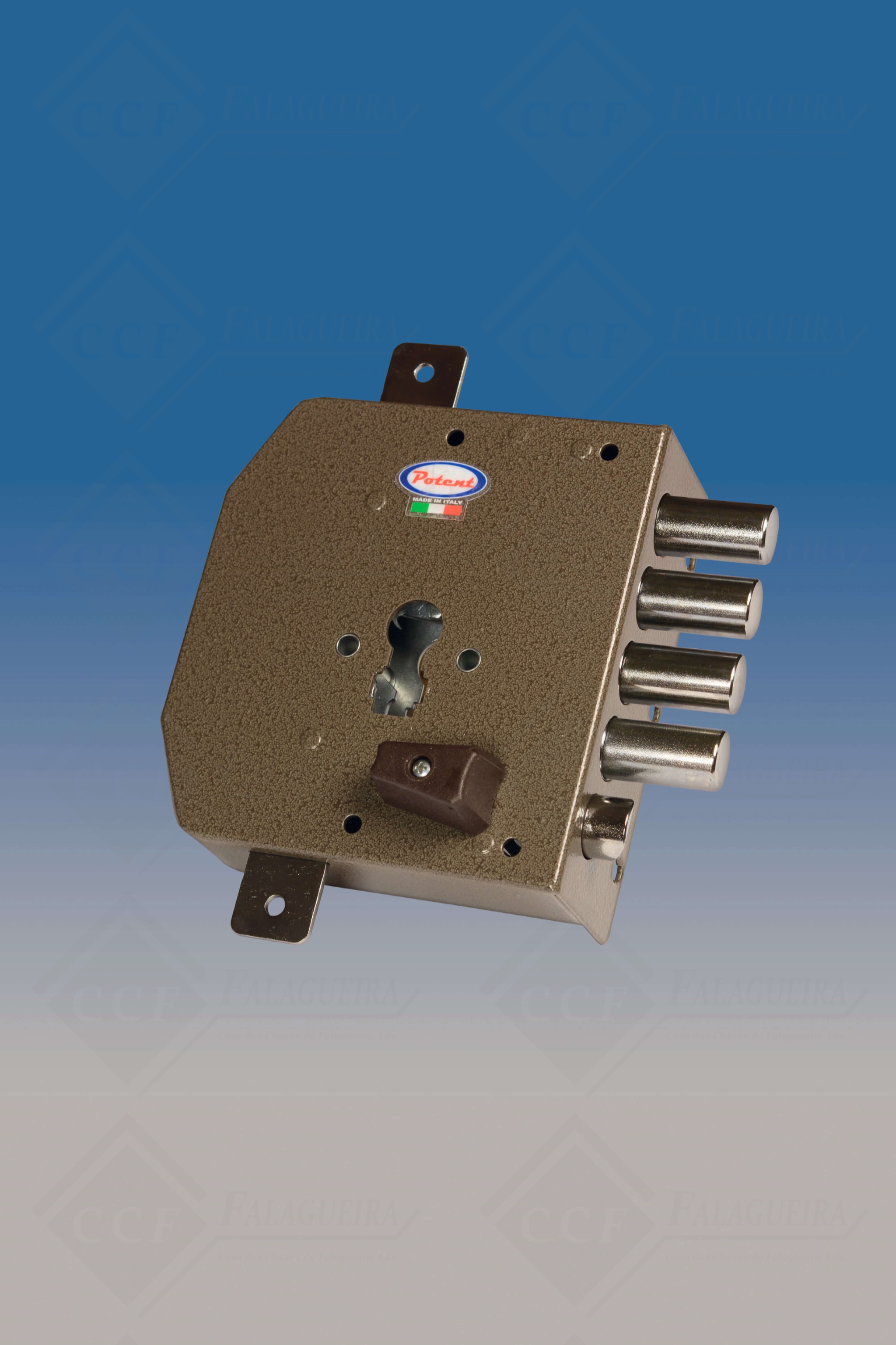 FECHADURA POTENT P/CILINDRO C/TRANCAS (4 fechos + 1 trinco) - Refª 515 CE ESQª