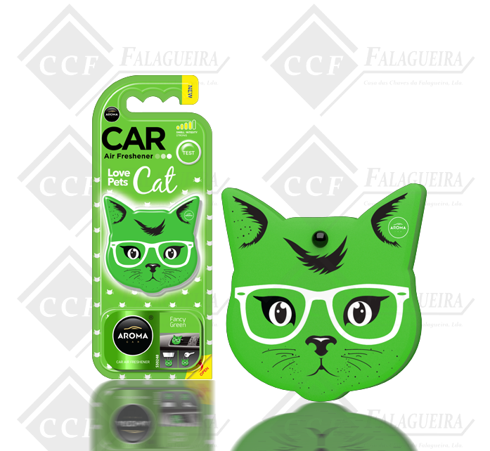 AROMA CAR CAT FANCY GREEN