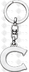 PORTACHAVE LETRA C C/ ARGOLA - AVK403033-1 PEÇA