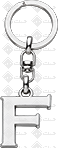 PORTACHAVE LETRA F C/ ARGOLA - AVK403036-1 PEÇA