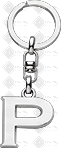 PORTACHAVE LETRA P C/ ARGOLA - AVK403046 -1 PEÇA