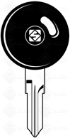 CHAVES AUTO C/ PLASTICA (VAC 102GP) LATÃO